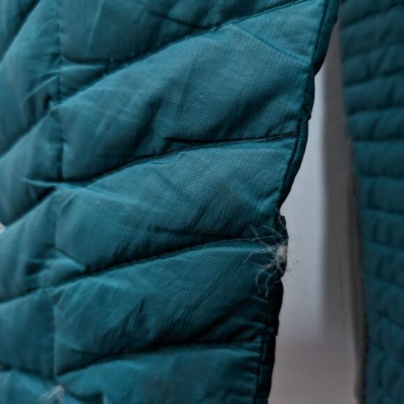 Eddie Bauer Stormdown 800 Puffer Jacket, Teal, Green Blue, Womens Small - Picture 8 of 14